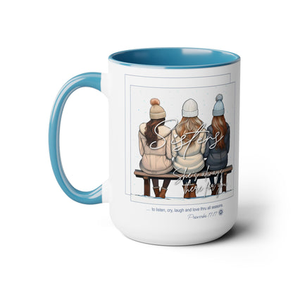 SISTERS (Style 8) - Two-Tone Coffee Mugs, 15oz