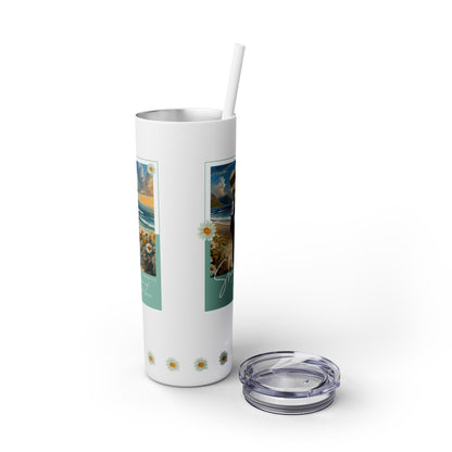 Light & Love - #6 - Skinny Tumbler with Straw, 20oz