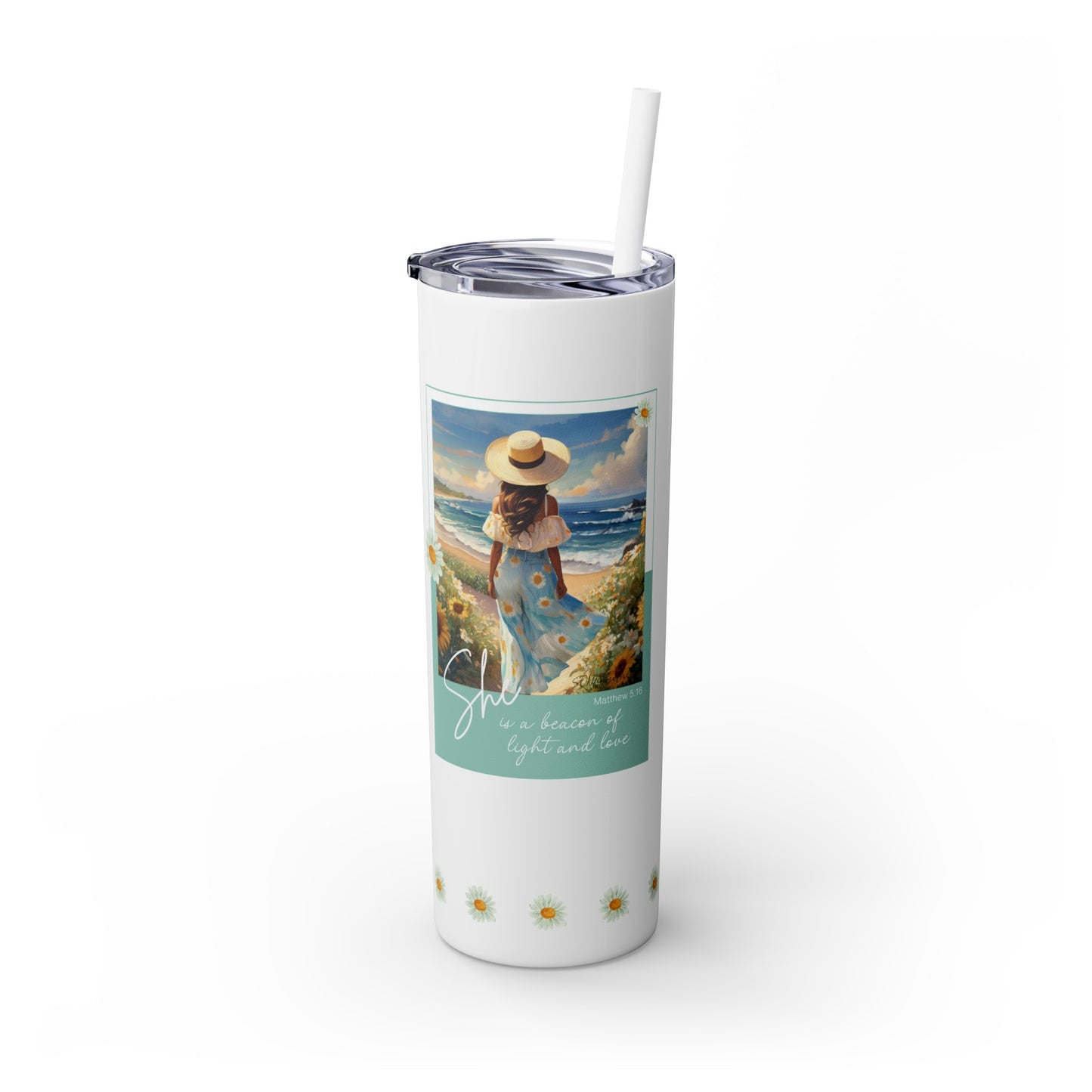 Light & Love - #8 - Skinny Tumbler with Straw, 20oz