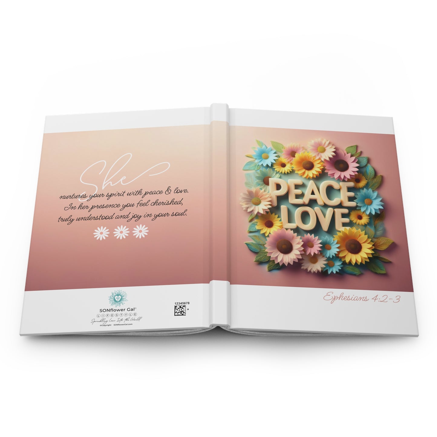 Peace & Love (Style 2) - Hardcover Journal - Matte