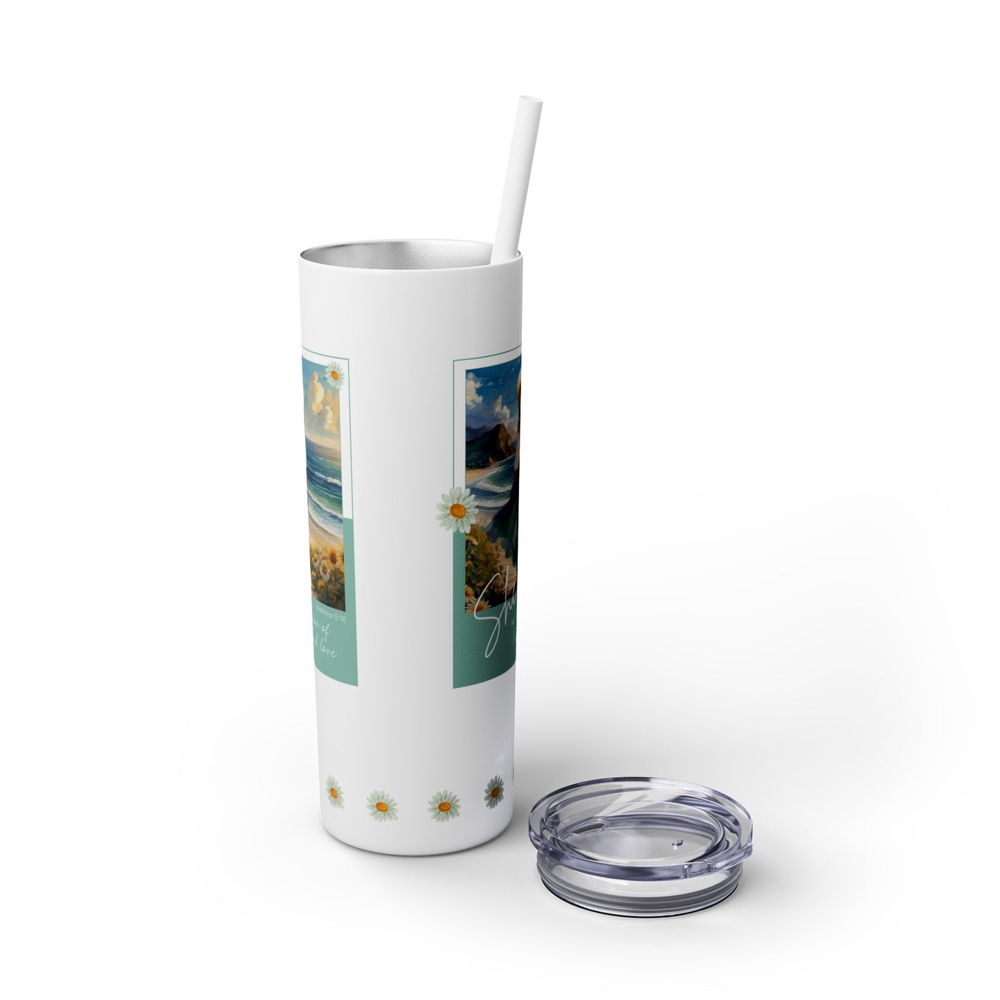 Light & Love - #5 - Skinny Tumbler with Straw, 20oz