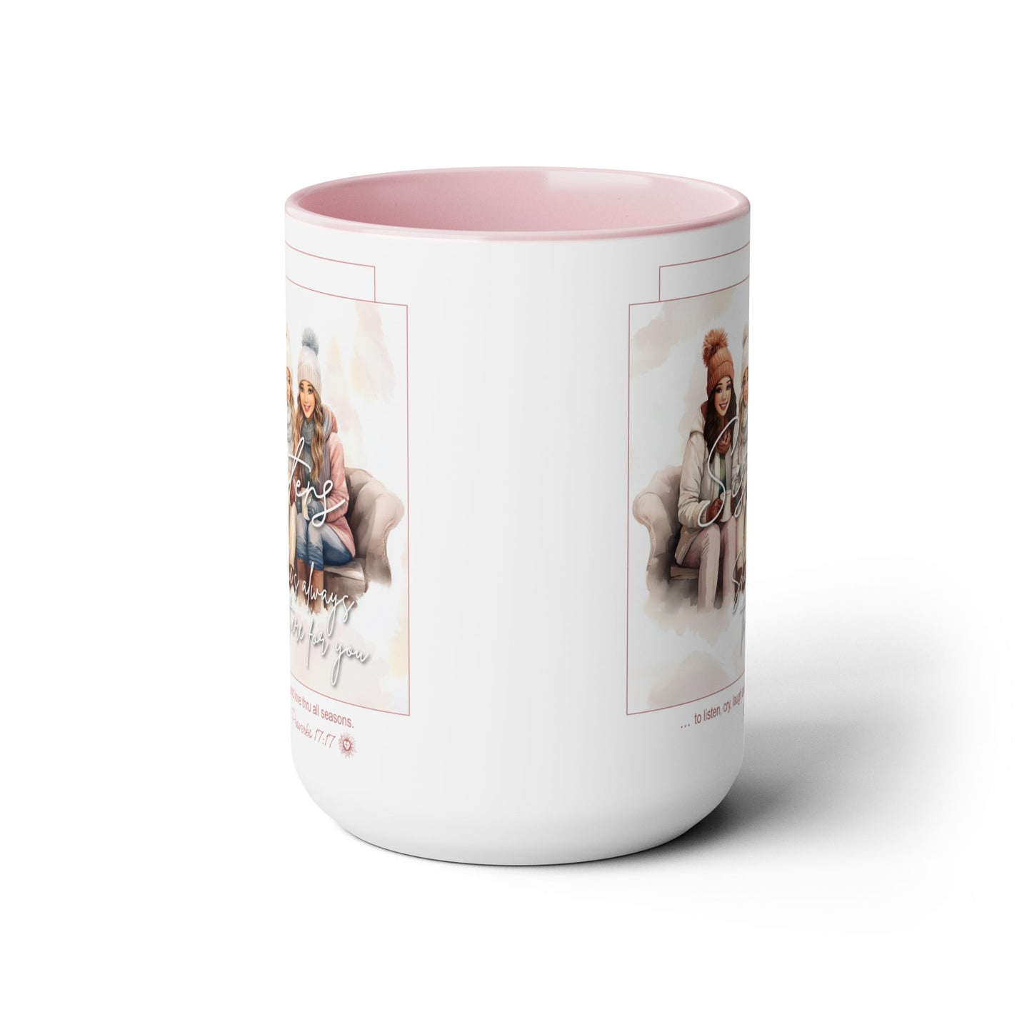 SISTERS (Style 9) - Two-Tone Coffee Mugs, 15oz