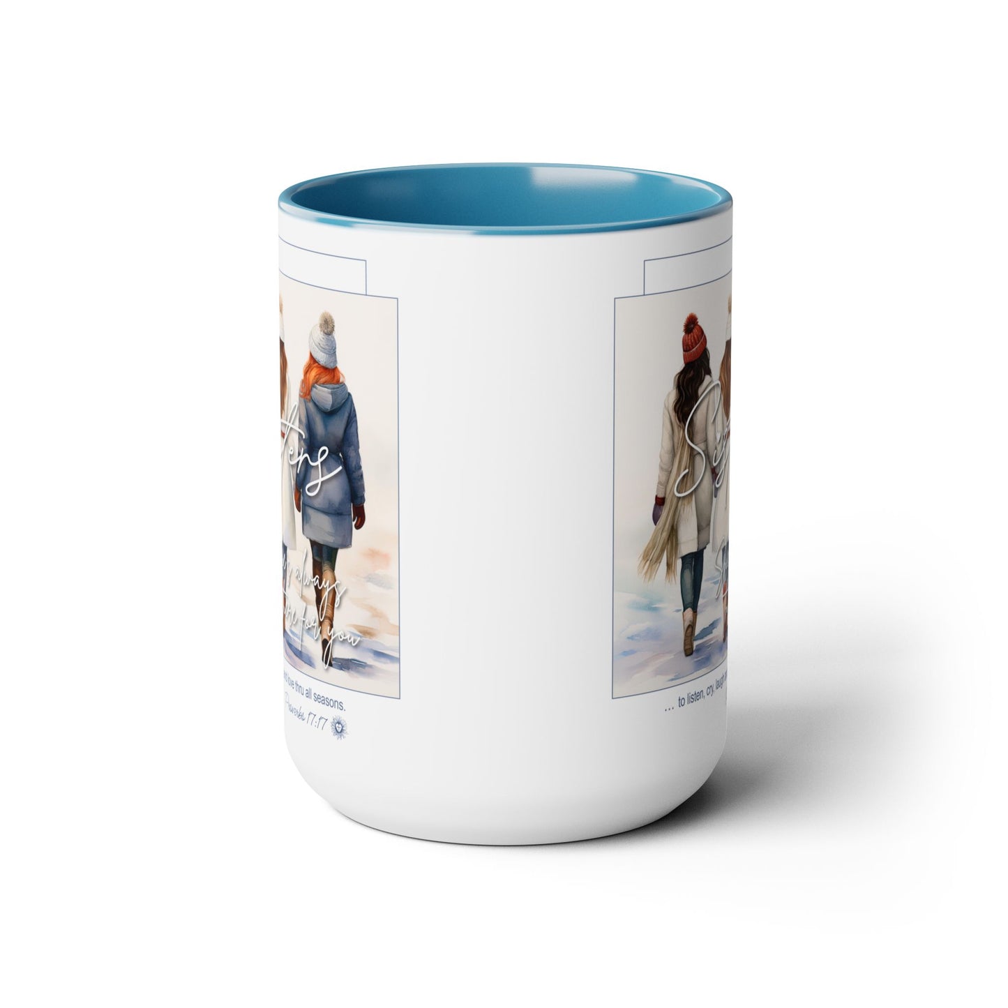 SISTERS (Style 7) - Two-Tone Coffee Mugs, 15oz