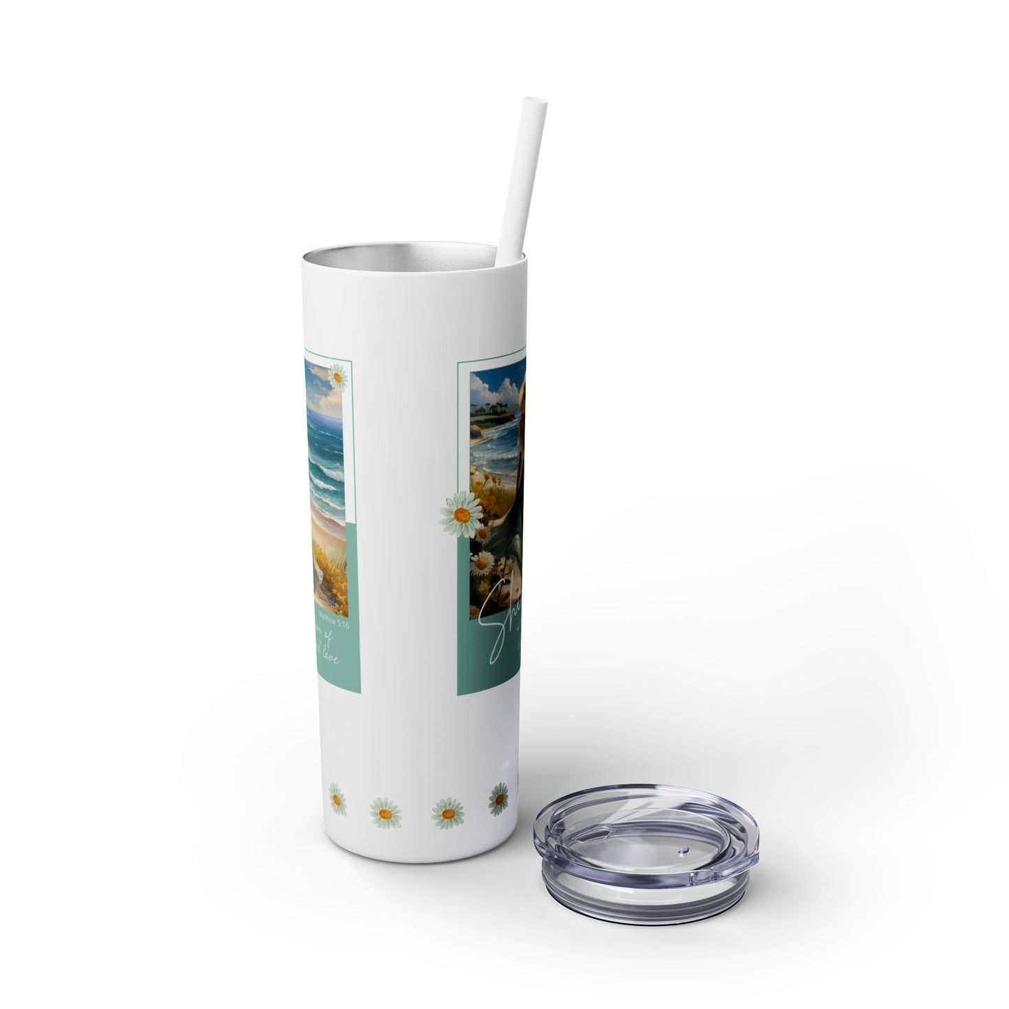 Light & Love - #4 - Skinny Tumbler with Straw, 20oz