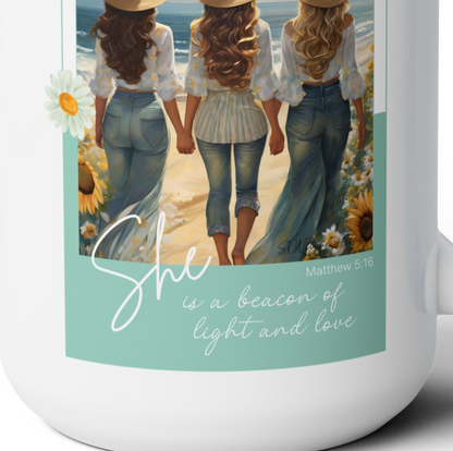 Light & Love - Two-Tone Coffee Mugs, 15oz